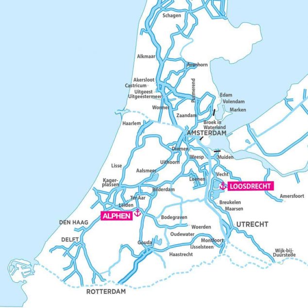 Mapa fluvial Holanda