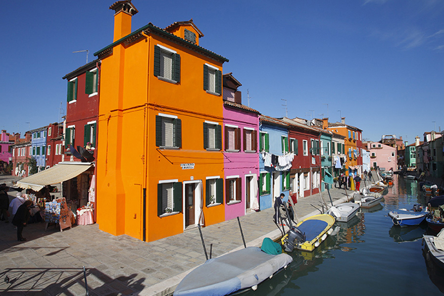 maisons colorées à Burano Italie