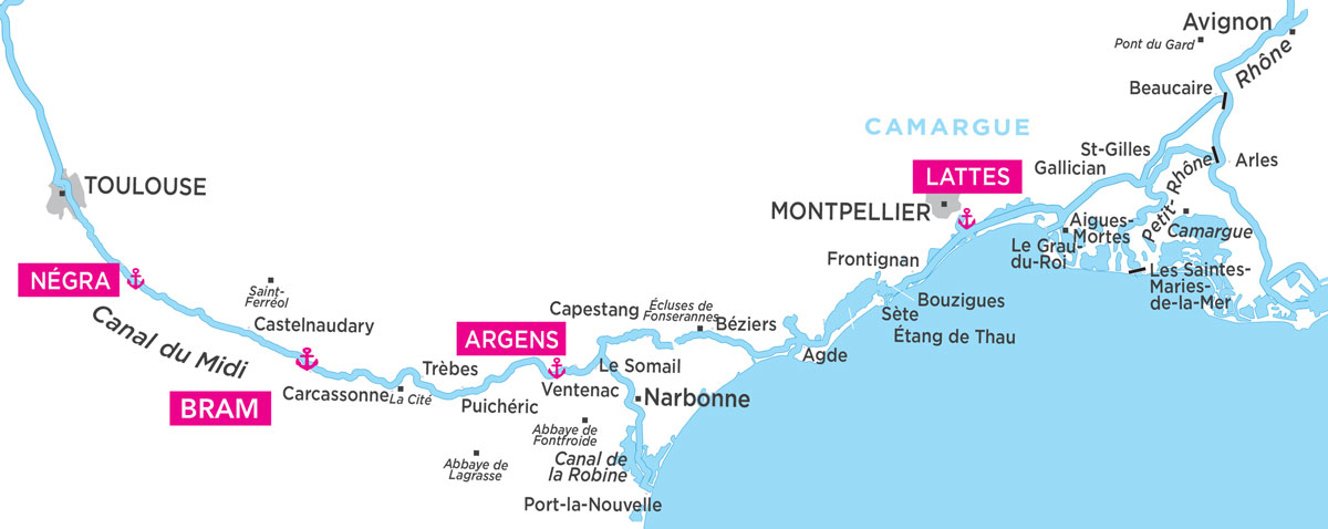 Canal du Midi Map