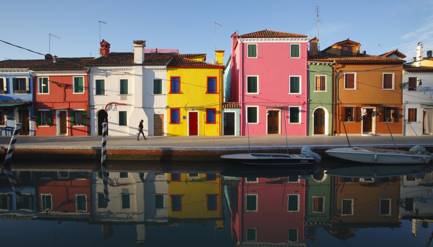 Houses in Burano, Italy
